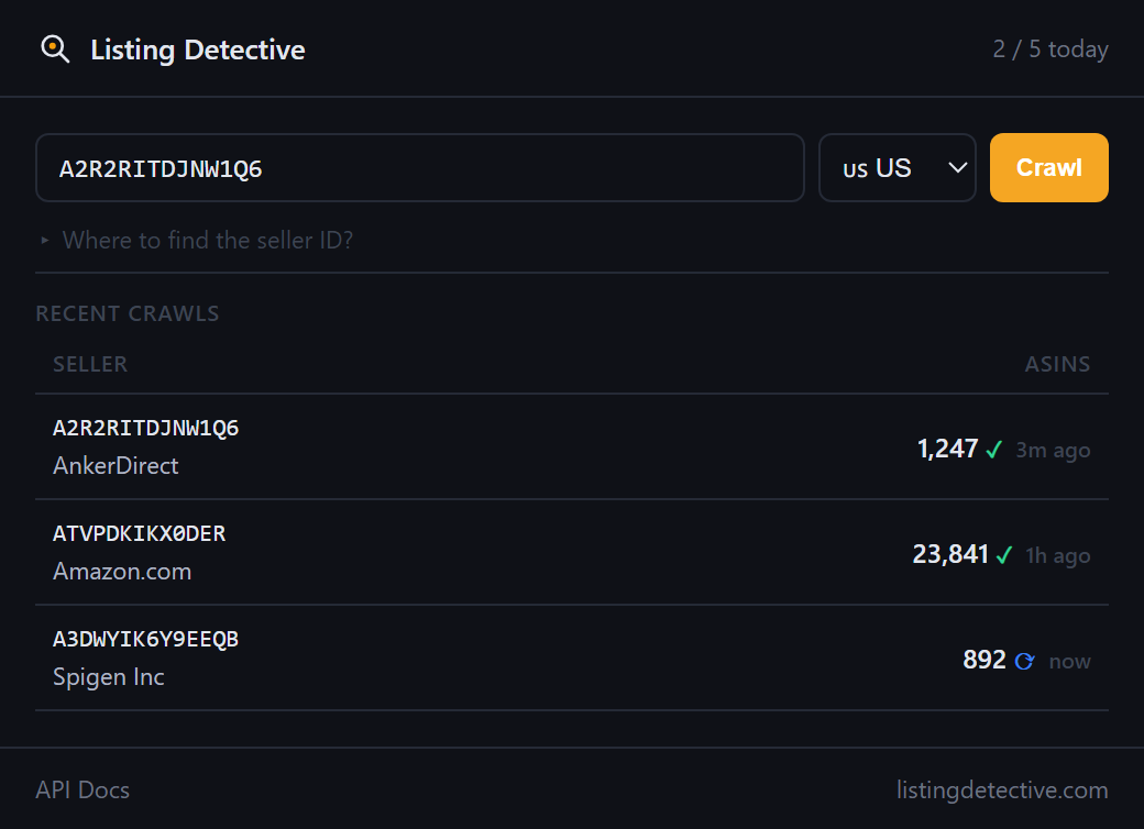 See price, rating, stock, and BSR at a glance