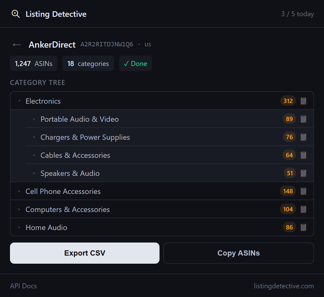 Explore the full category tree with product counts